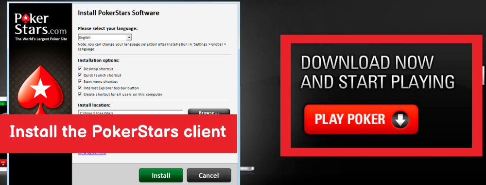 install the PokerStars client