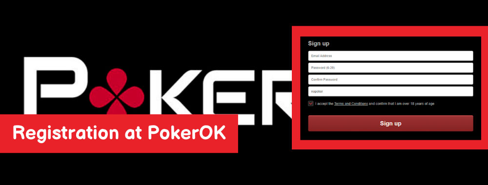 Instructions for registering at PokerOK