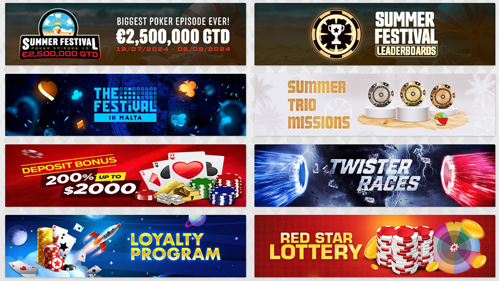 RedStar Poker bonuses and promotions